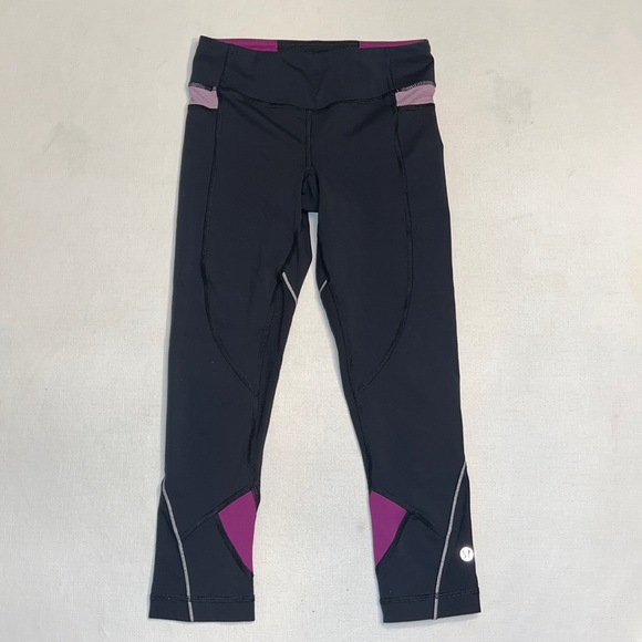 60. Lululemon Wet Dry Warm Capri Cropped Legging - Picture 2 of 6